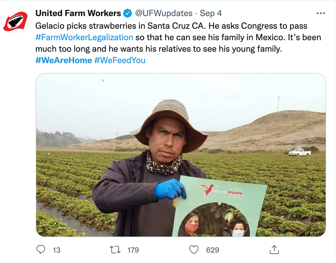 United Farm Workers Tweet