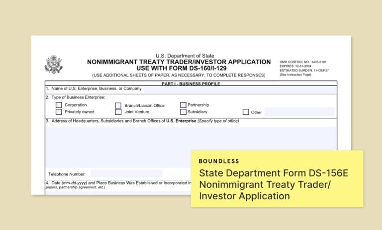 Form DS-156E, Explained - Boundless