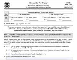Form I-912 (Request for Fee Waiver) | Boundless Immigration
