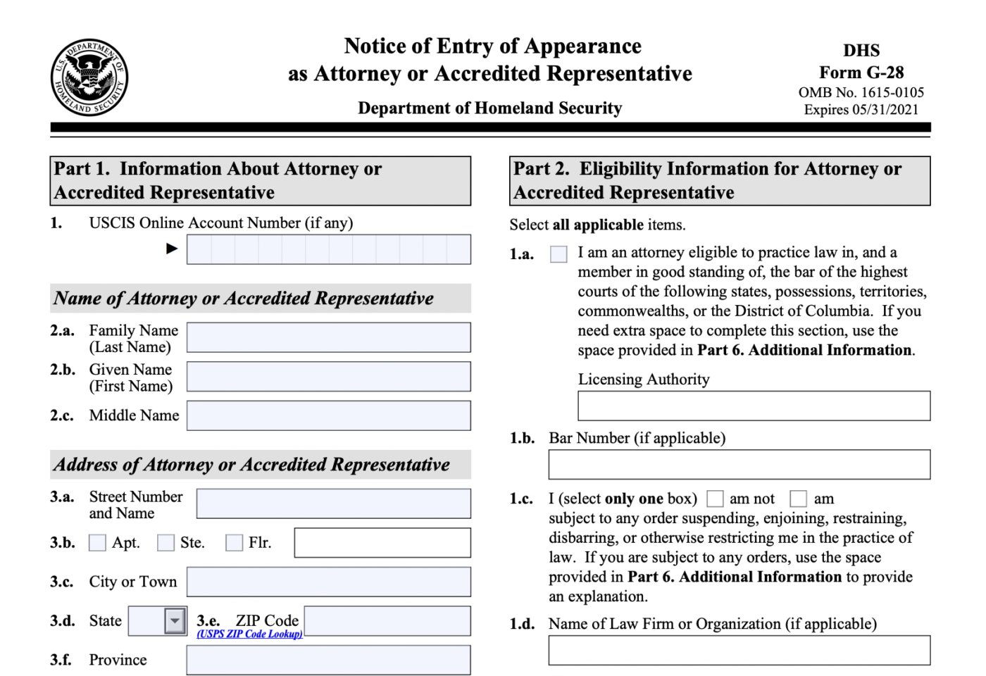Form G-28, Explained